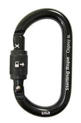 STERLING- MOSQUETON Screwlock Oval Carabiner Black