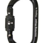 STERLING- MOSQUETON Screwlock Oval Carabiner Black