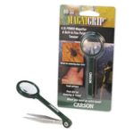 Lupa Carson MagniGrip 4.5x con pinza de punta fina integrada (OD-55)